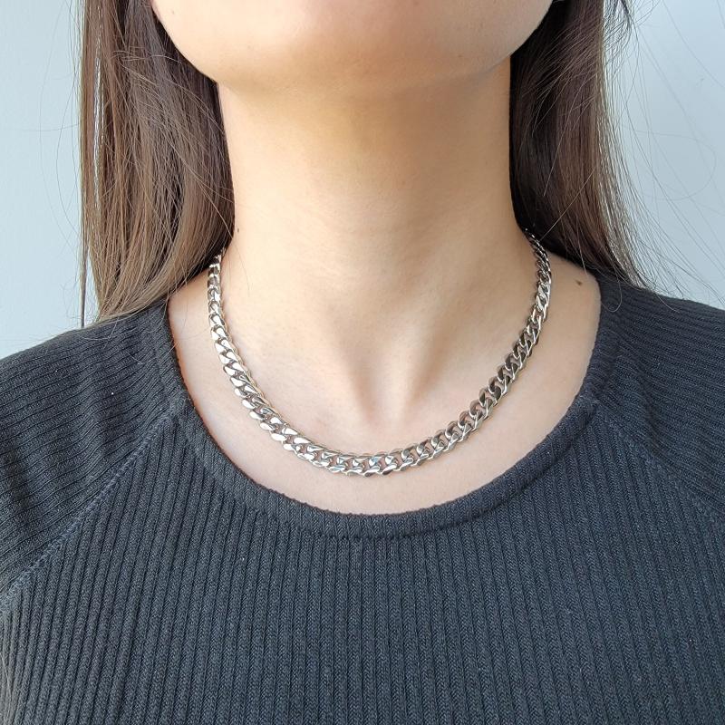 Women's Cuban Link Stainless Steel Necklace Cuban Chain Gift For Women