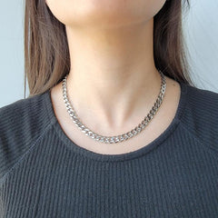 Women's Cuban Link Stainless Steel Necklace Cuban Chain Gift For Women