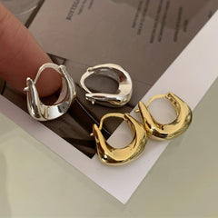 Metal Earrings Women Geometric Glossy Earrings For Party