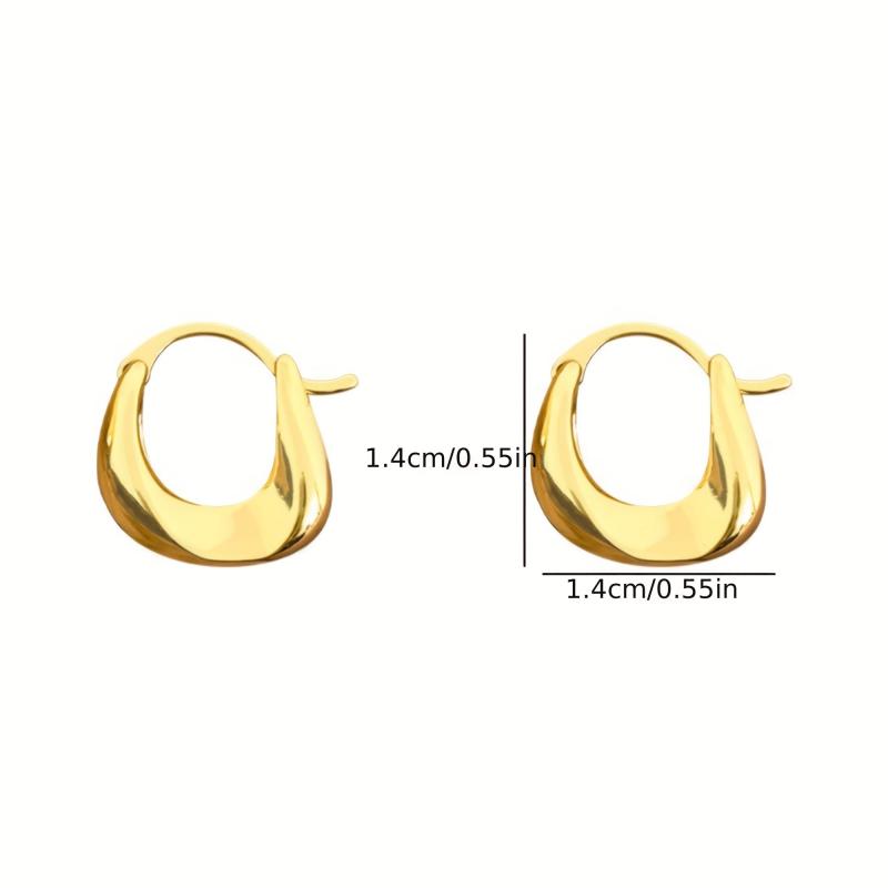 Metal Earrings Women Geometric Glossy Earrings For Party