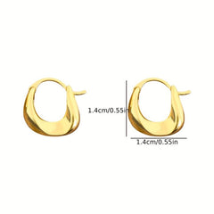 Metal Earrings Women Geometric Glossy Earrings For Party