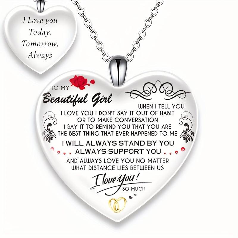 Crystal Pendant Necklace English Birthday Gift