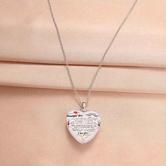 Crystal Pendant Necklace English Birthday Gift
