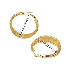 Exaggerated C shaped Golden Thread Earrings Halloween Christmas Gift
