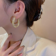 C Shaped Hollow Crystal Earrings for Girls Women Jewelry Halloween