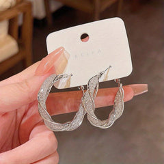 C Shaped Hollow Crystal Earrings for Girls Women Jewelry Halloween