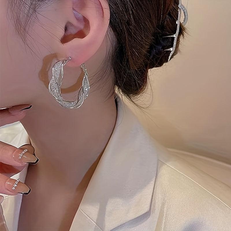 C Shaped Hollow Crystal Earrings for Girls Women Jewelry Halloween