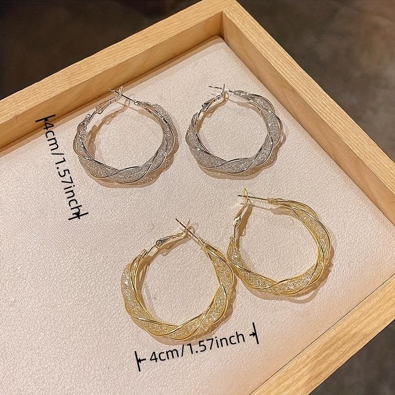 C Shaped Hollow Crystal Earrings for Girls Women Jewelry Halloween
