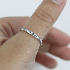 Vintage Moon Ring Silvery Plated Classic Party Jewelry Birthday Gift