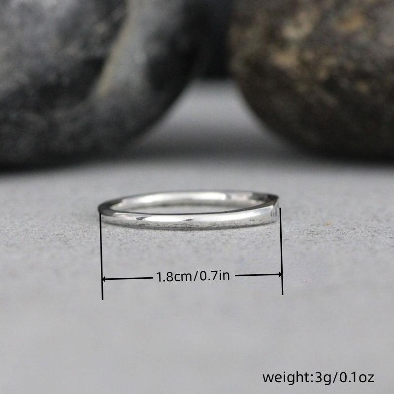 Vintage Moon Ring Silvery Plated Classic Party Jewelry Birthday Gift