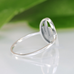 Silver Plated Cactus Moon Ring Women Girls Jewelry Gift