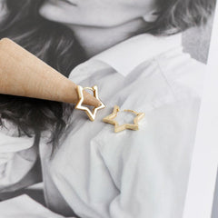 Geometric Pentagram Earrings for Girls - Halloween Gift