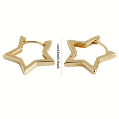Geometric Pentagram Earrings for Girls - Halloween Gift