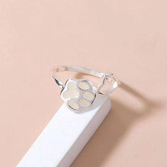 Luminous Bear Paw Cat Paw Adjustable Ring For Women