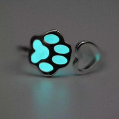 Luminous Bear Paw Cat Paw Adjustable Ring For Women