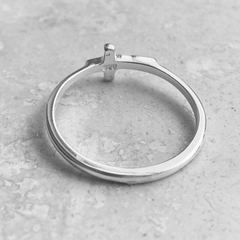Anchor Ring Silvery Plated Party Jewelry Gift For Women Girls