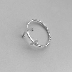 Anchor Ring Silvery Plated Party Jewelry Gift For Women Girls
