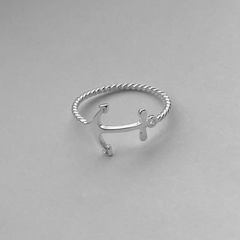 Anchor Ring Silvery Plated Party Jewelry Gift For Women Girls
