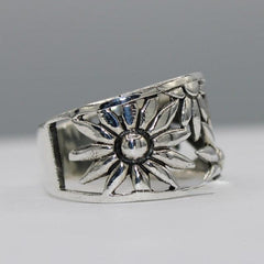 Vintage Silvery Plated Daisy Ring Party Jewelry Birthday Gift