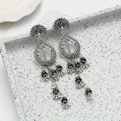 Vintage Peacock Shaped Earrings With Tassels