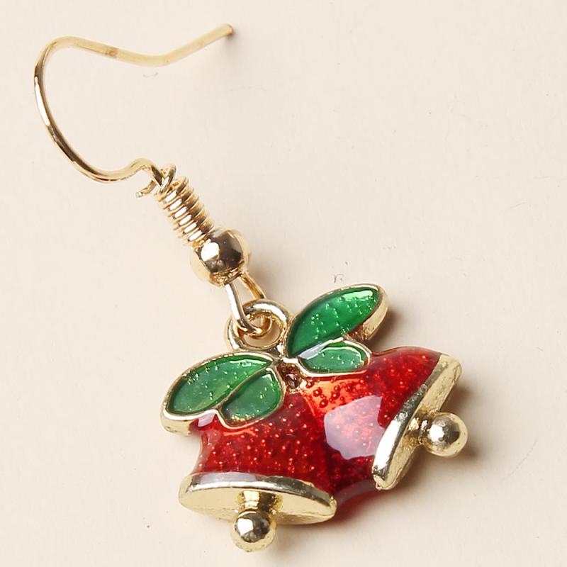 Christmas Bell Earrings And Small Bowknot Earrings Party Jewelry