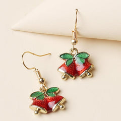 Christmas Bell Earrings And Small Bowknot Earrings Party Jewelry