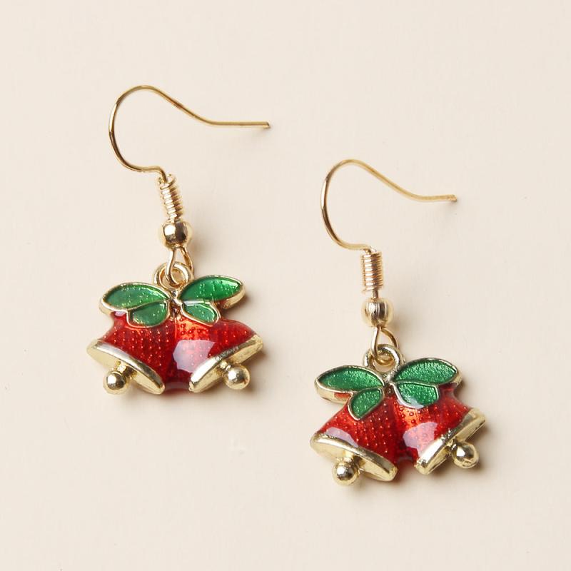 Christmas Bell Earrings And Small Bowknot Earrings Party Jewelry