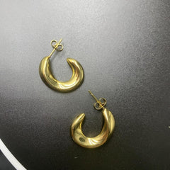 C-Shaped Stainless Steel Earrings for Women