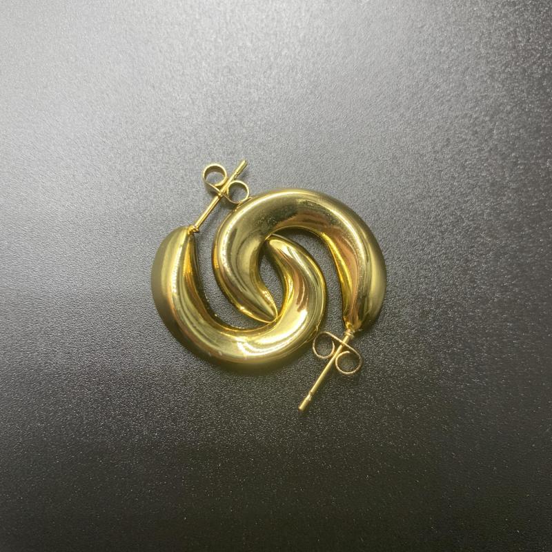 C-Shaped Stainless Steel Earrings for Women