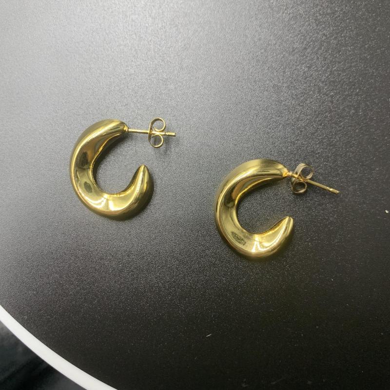 C-Shaped Stainless Steel Earrings for Women