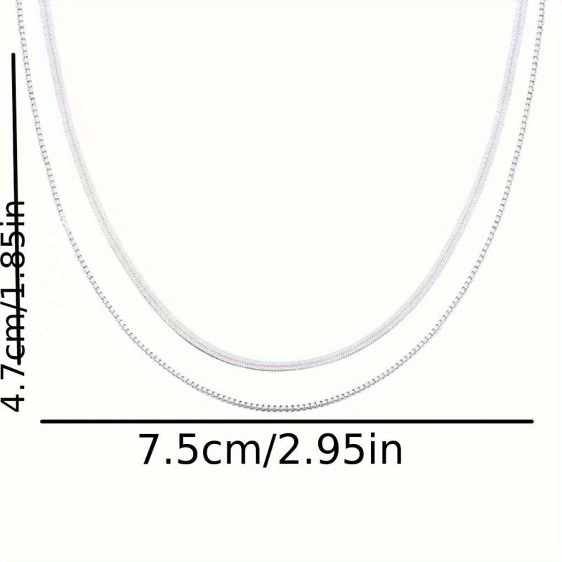 Double Layer Snake Bone Chain Necklace For Women Style Temperament