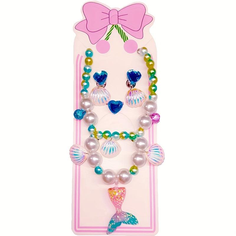 Girl's Fishtail Pearl Jewelry Set