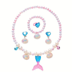 Girl's Fishtail Pearl Jewelry Set