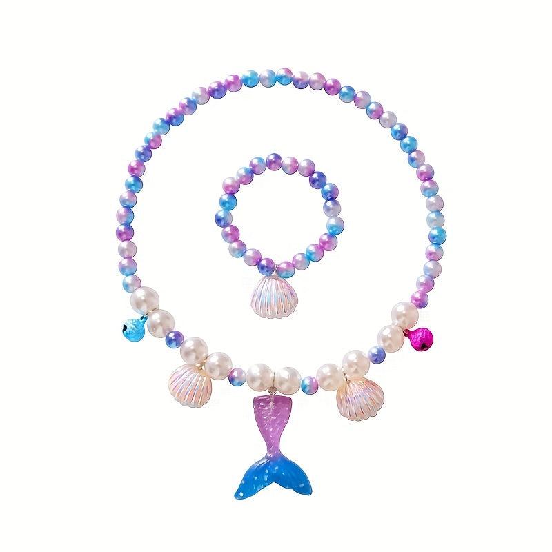 Girl's Fishtail Pearl Jewelry Set