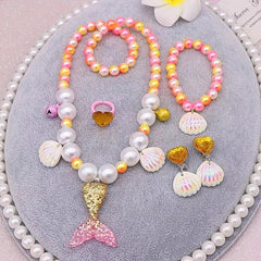 Girl's Fishtail Pearl Jewelry Set