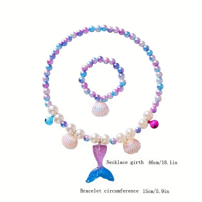 Girl's Fishtail Pearl Jewelry Set