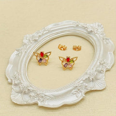 Butterfly Jewelry Set - Necklace and Earrings