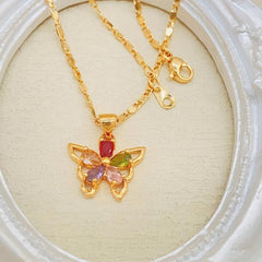 Butterfly Jewelry Set - Necklace and Earrings