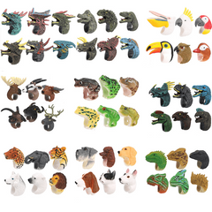 6pcs Dinosaur Ring Simulation Wild Animal Bird Model Toy For Christmas
