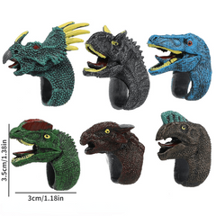 6pcs Dinosaur Ring Simulation Wild Animal Bird Model Toy For Christmas