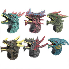 6pcs Dinosaur Ring Simulation Wild Animal Bird Model Toy For Christmas