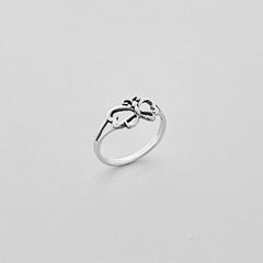 Bohemian Silvery Butterfly Woman Ring