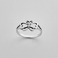 Bohemian Silvery Butterfly Woman Ring