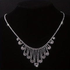 Bride Wedding Accessories Set Chain Necklace Earrings Formal Wear