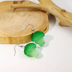Acrylic Vegetable Dangle Earrings Hip Hop Style