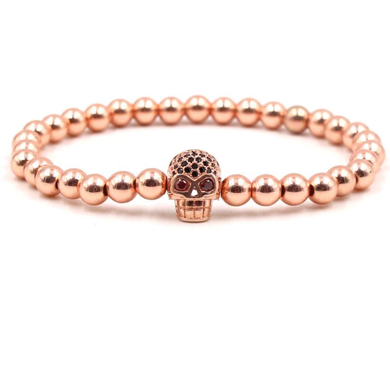 Skull Bead Elastic Bracelet Halloween Christmas