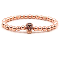 Skull Bead Elastic Bracelet Halloween Christmas