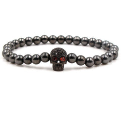 Skull Bead Elastic Bracelet Halloween Christmas
