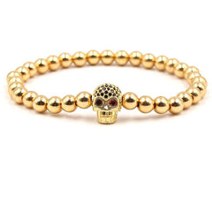 Skull Bead Elastic Bracelet Halloween Christmas