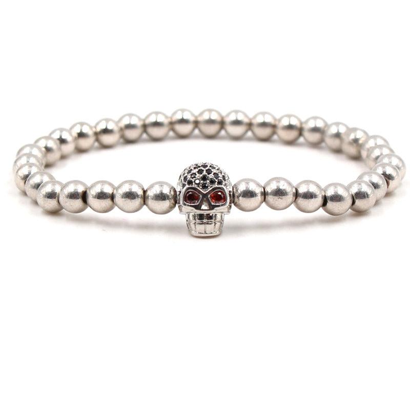 Skull Bead Elastic Bracelet Halloween Christmas
